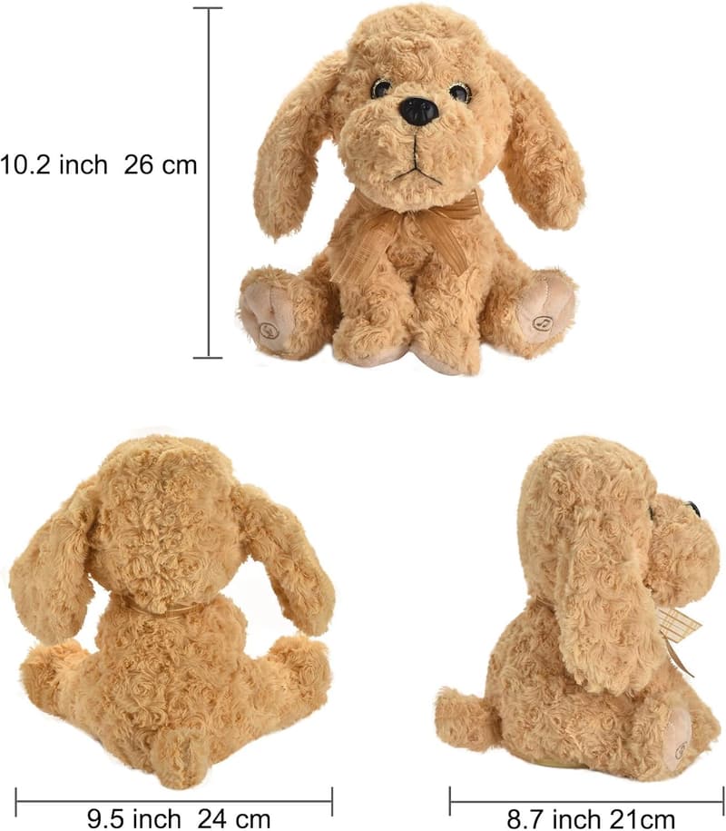 Interactive Singing Plush Dog Toy for Toddlers 3-6 - Records & Moves