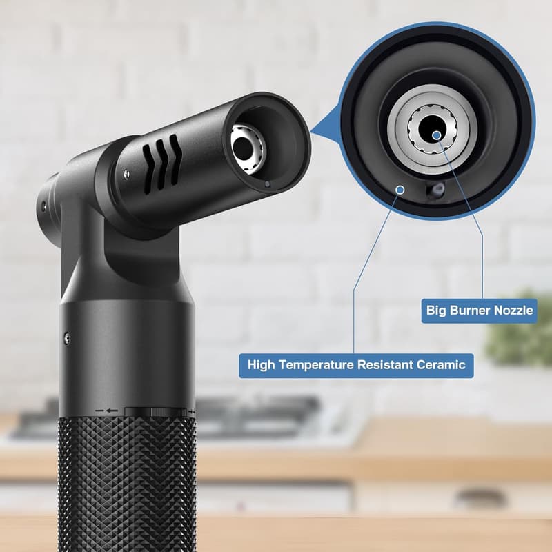 Dual-Pack Refillable Butane Torch Lighters for Cooking and DIY