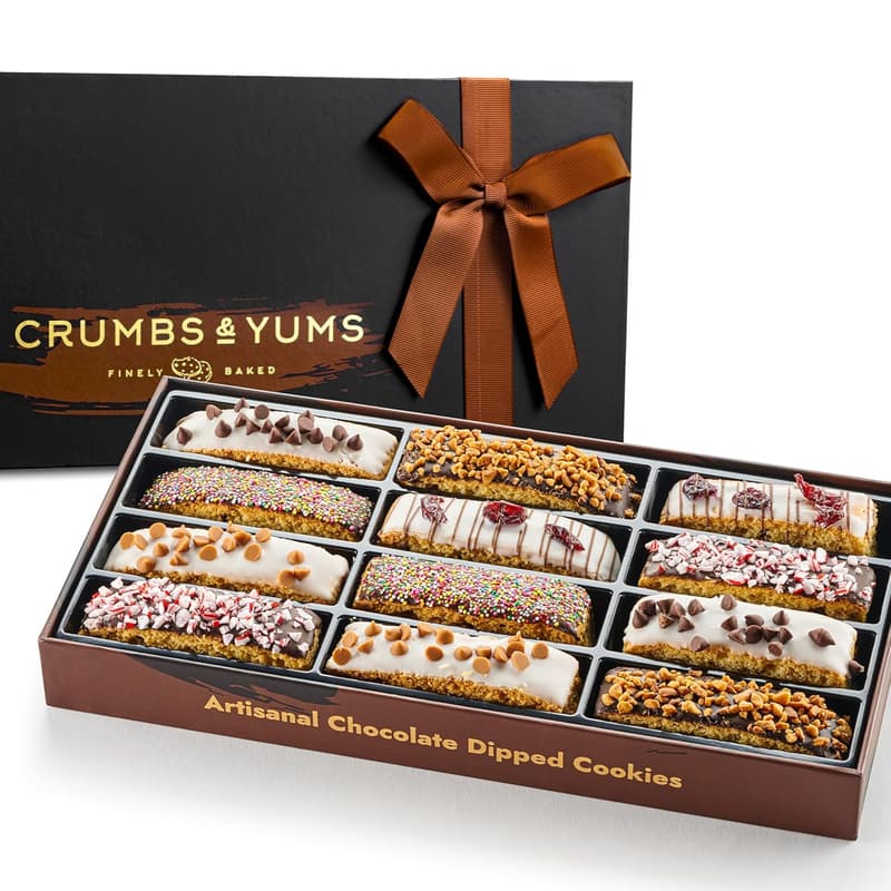 Father's Day Gourmet Biscotti Gift Basket - 12 Assorted Treats