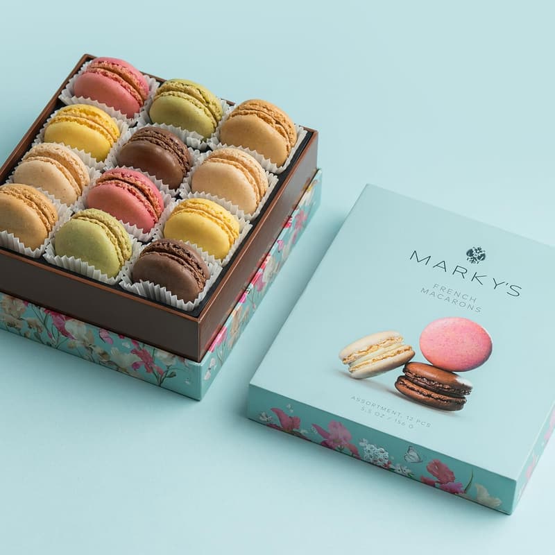 French Almond Macarons Gift Box – 12 Gourmet Assorted Cookies