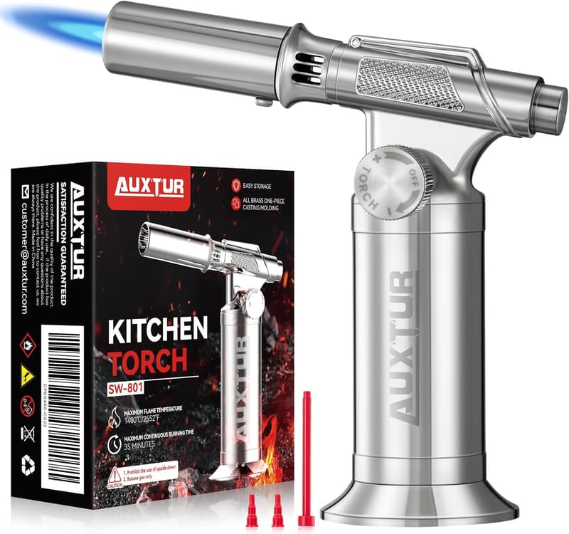 Mini Kitchen Torch Lighter with Adjustable Flame for BBQ & Baking