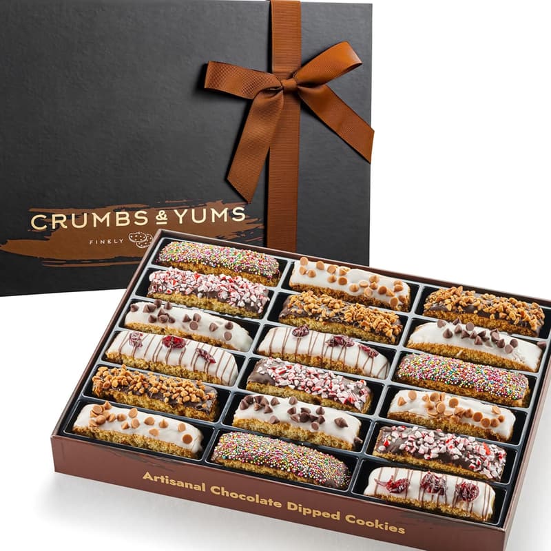Father's Day Gourmet Biscotti Gift Basket - 18 Assorted Treats