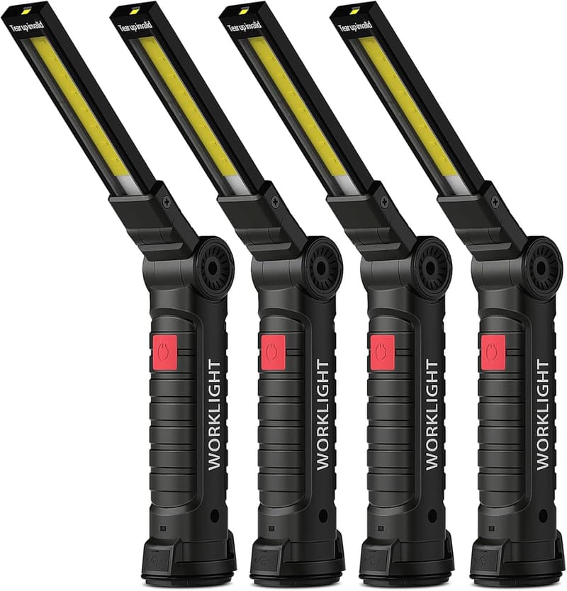 Rechargeable LED Work Light with Magnetic Base - Men's Gift Set