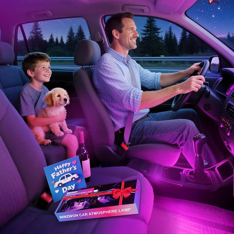 Father's Day LED Car Lights - APP Control Interior Accessories