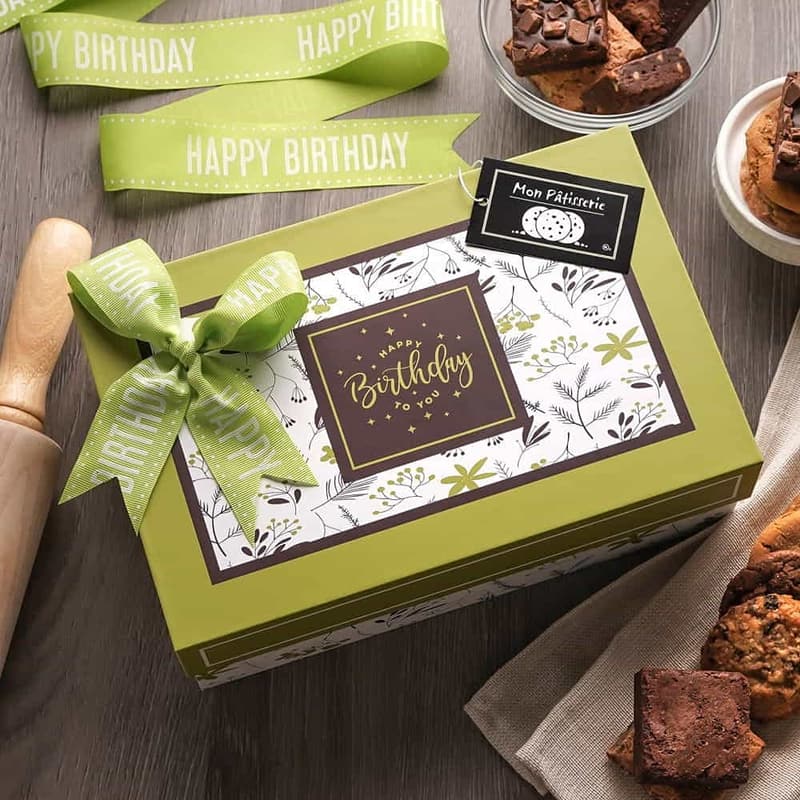 Happy Birthday Gourmet Gift Basket with Cookies and Brownies