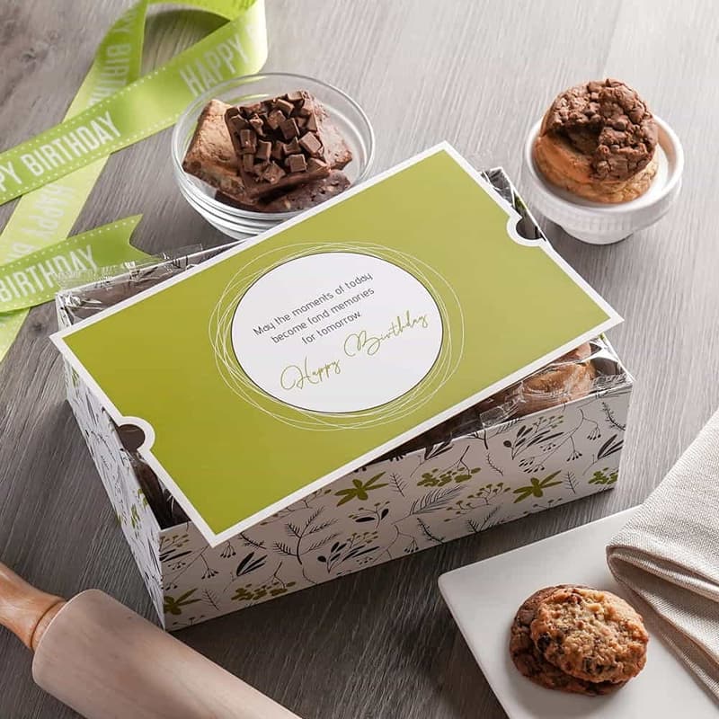 Happy Birthday Gourmet Gift Basket with Cookies and Brownies