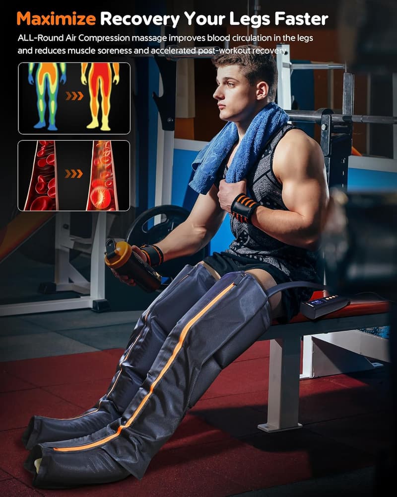 Post-Workout Full Leg Compression Boots for Athletes