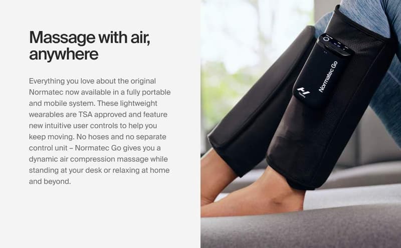 Normatec Go Calf Recovery System with Dynamic Compression Massage