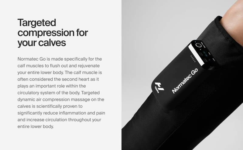 Normatec Go Calf Recovery System with Dynamic Compression Massage