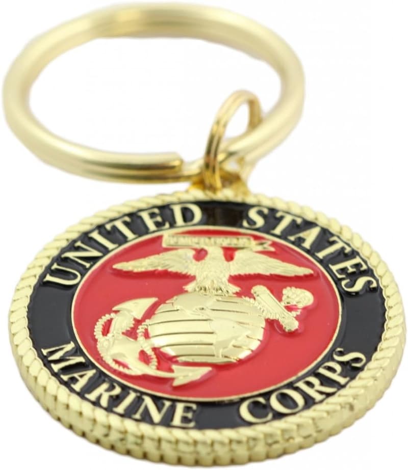 US Marine Corps Logo Keychain - Patriotic Military Gift for All