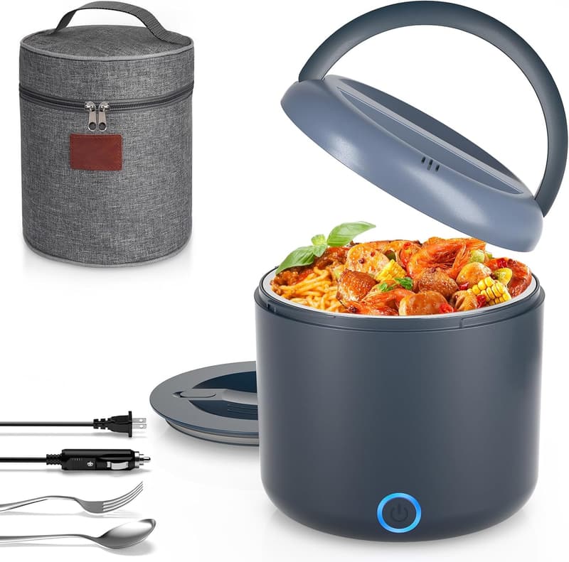 Portable Electric Lunch Box with Stainless Steel Container