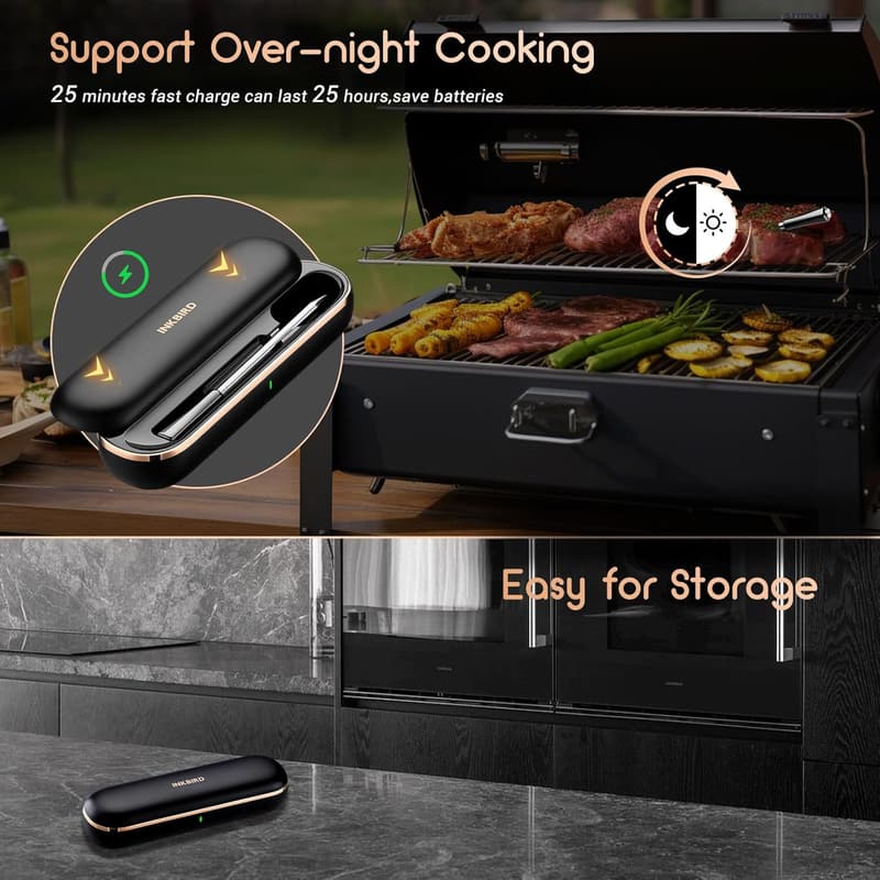 Wireless Bluetooth Meat Thermometer for Grilling and BBQ