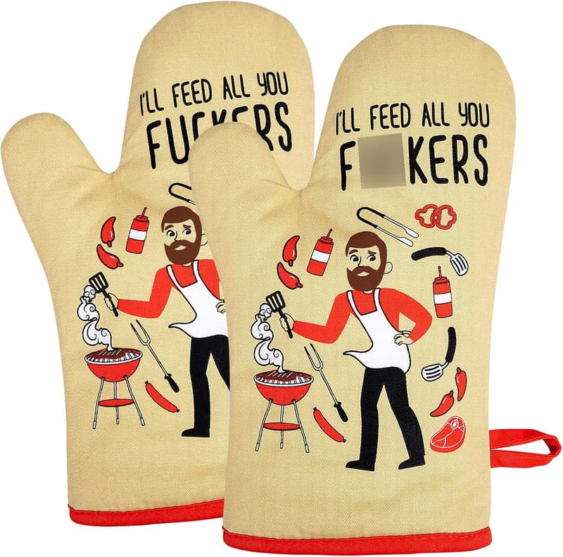 Funny Oven Mitts for Men - Unique Gifts for Father's Day