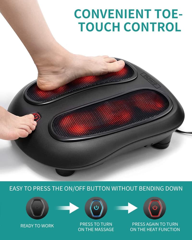 Shiatsu Foot Massager with Heat for Plantar Fasciitis