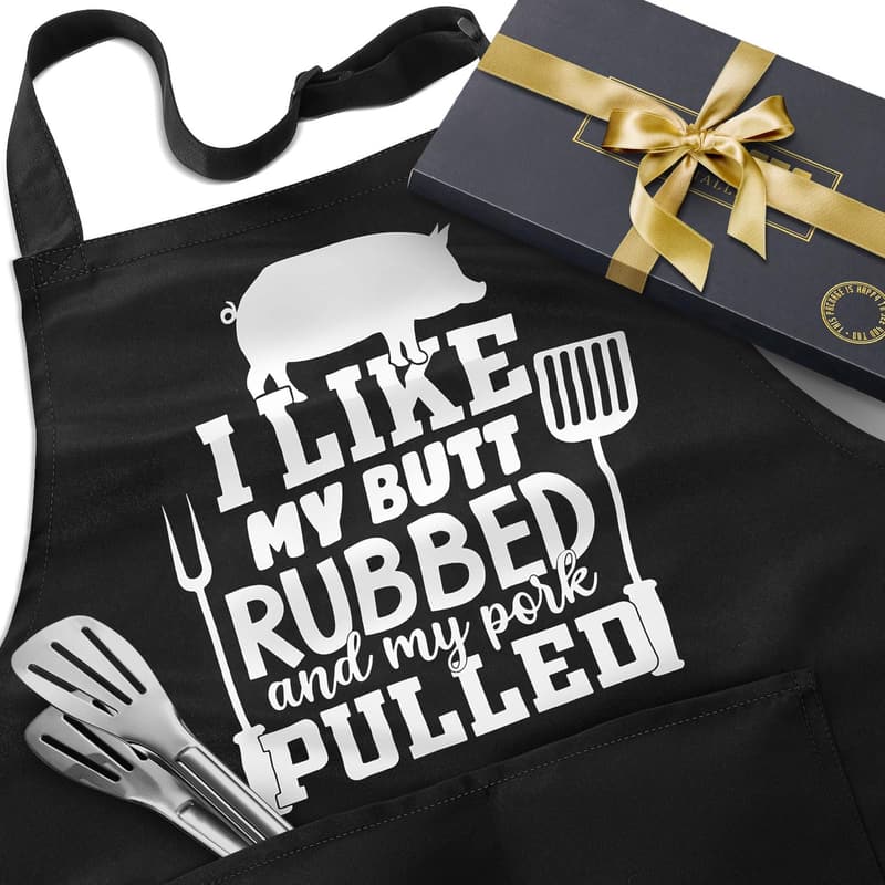 Hilarious BBQ Apron for Men - Adjustable Chef Gift for Dad