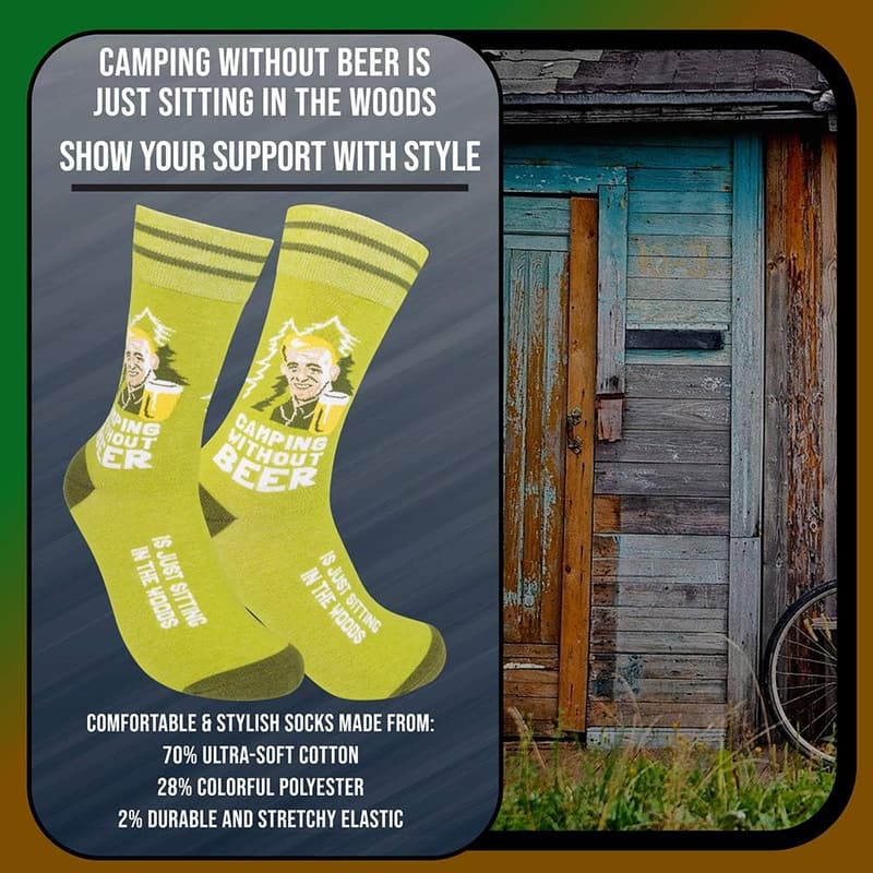 Funny Outdoor Socks - Novelty Gifts for Golfing, Fishing, Hunting