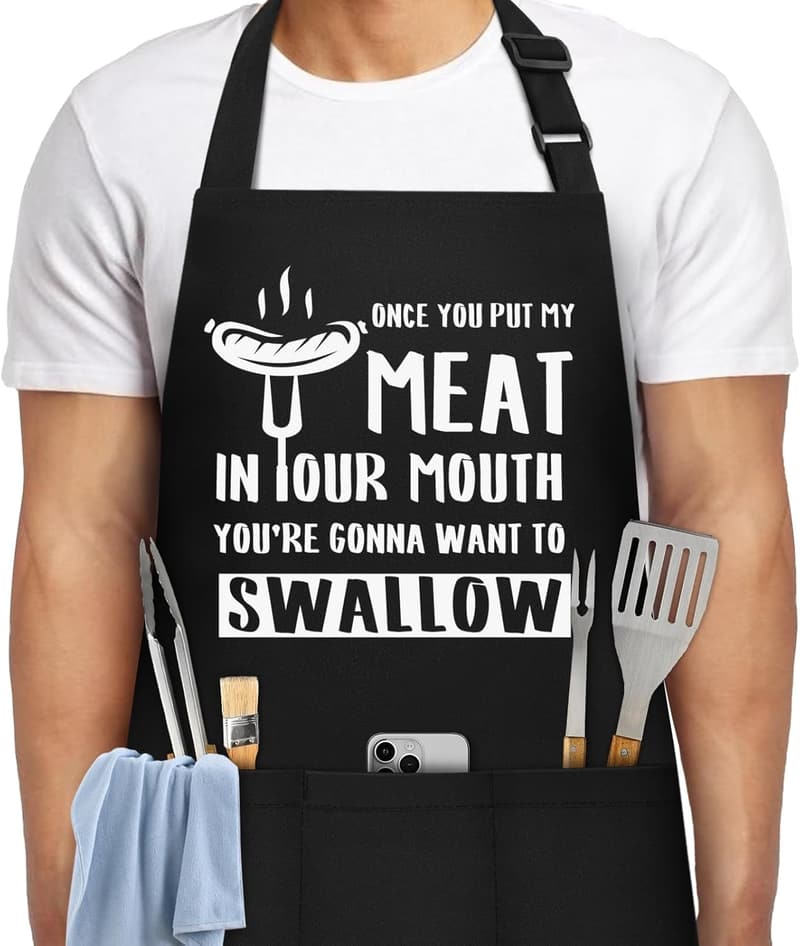 Funny Chef Apron for Men - Ideal Father's Day Gift