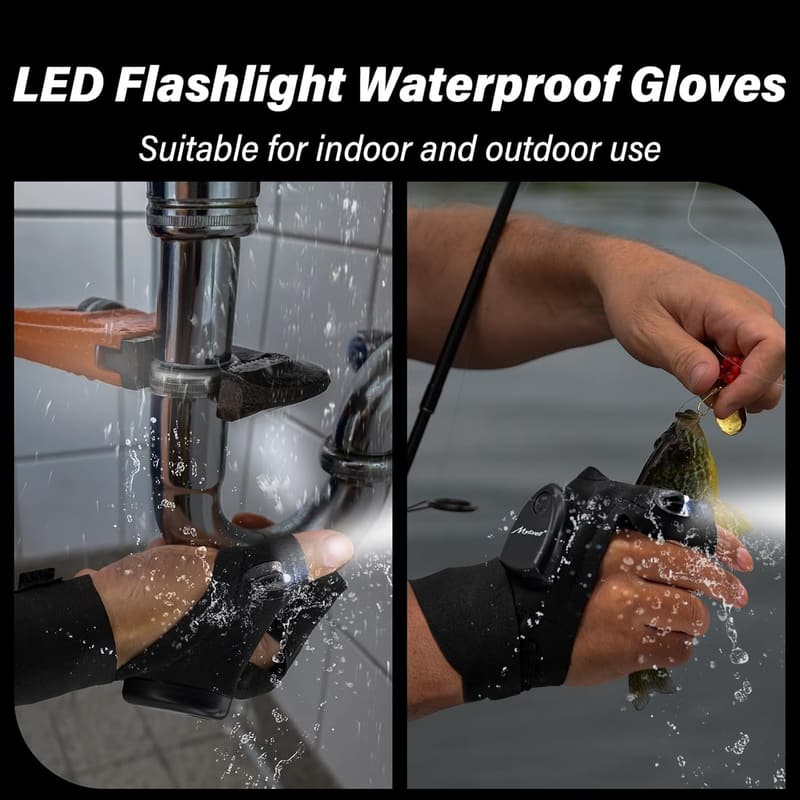 LED Flashlight Gloves - Unique Gift for Dads and Men