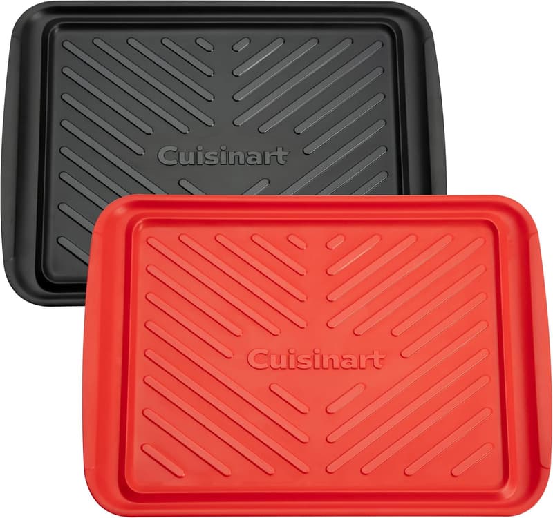 Cuisinart BBQ Safe Grilling Prep Trays, 17x10.5 Inch, 2-Pack
