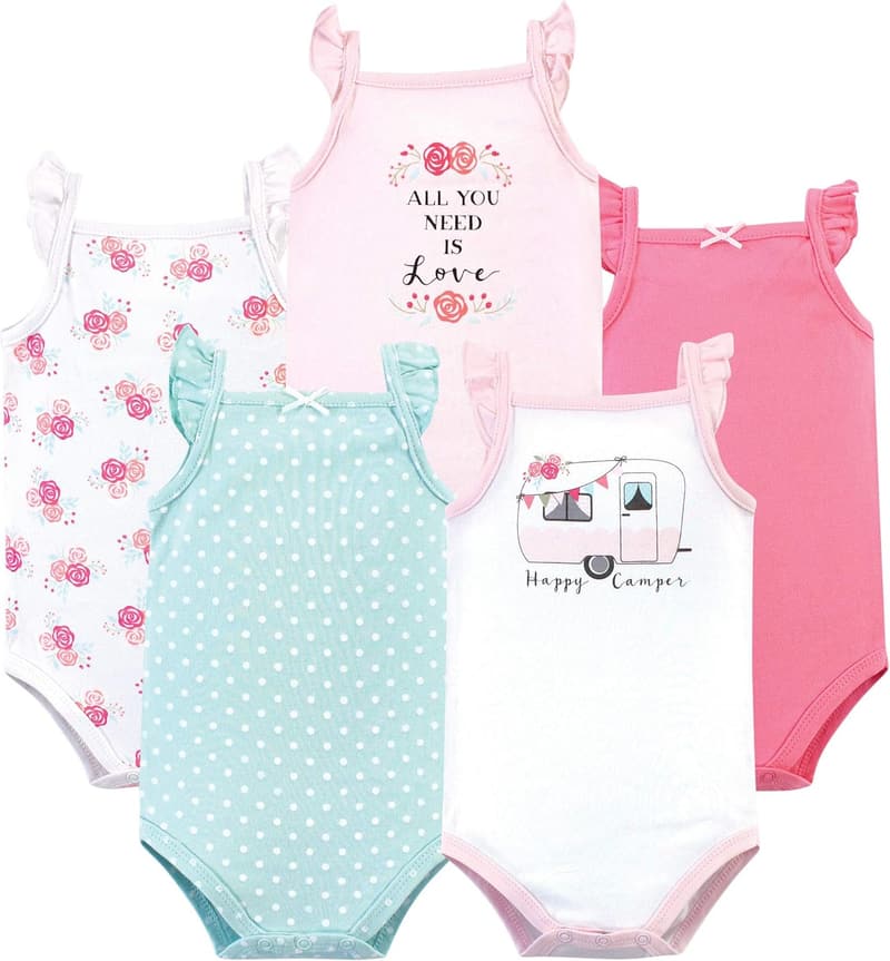 Unisex Baby Cotton Sleeveless Bodysuits - Hudson Baby