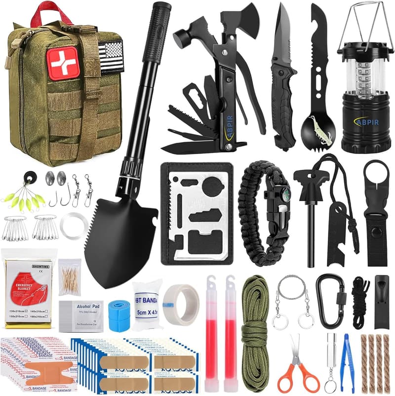 Emergency Survival Kit, 170 PCS First Aid Gear for Adventurers