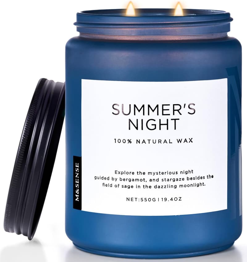 Summer's Night 2-Wick Soy Candle - 19.4oz, Natural Scented