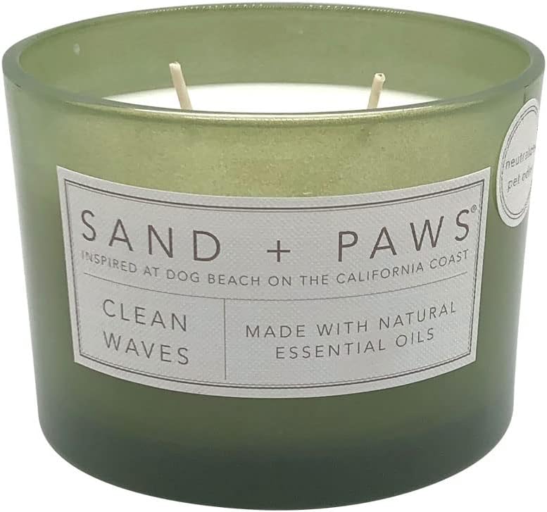 Clean Waves Scented Candle - 12 oz - Pet Odor Neutralizer