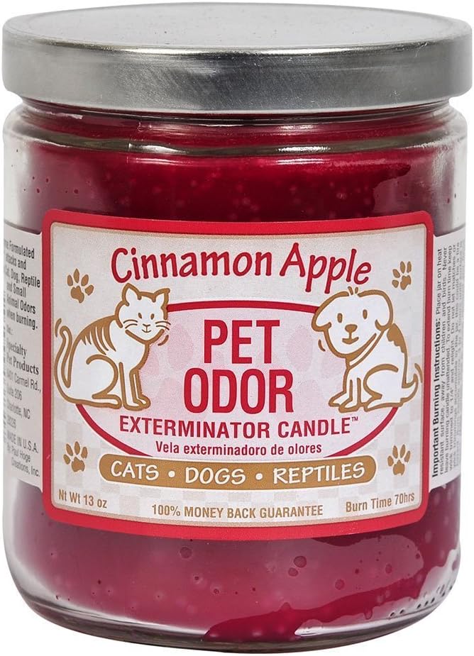 Cinnamon Apple Pet Odor Exterminator Candle, 13 oz