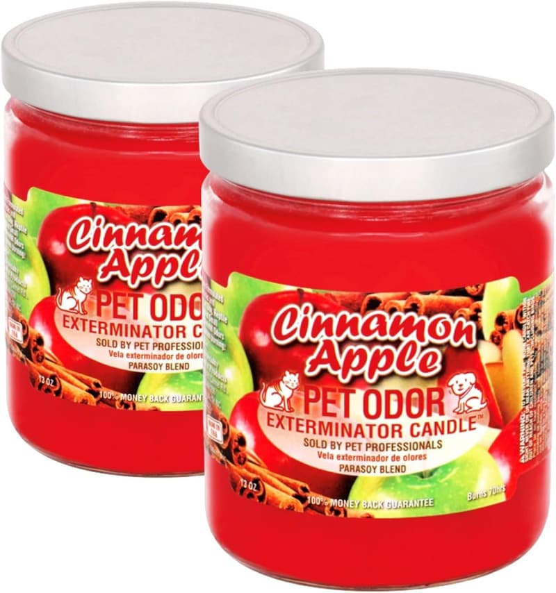 Cinnamon Apple Pet Odor Exterminator Candles - 13 oz, 2 Pack