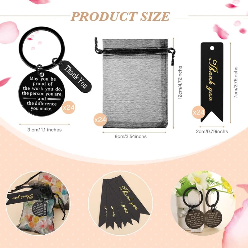 Employee Appreciation Gifts Set with Thank You Cards - 72 Pcs