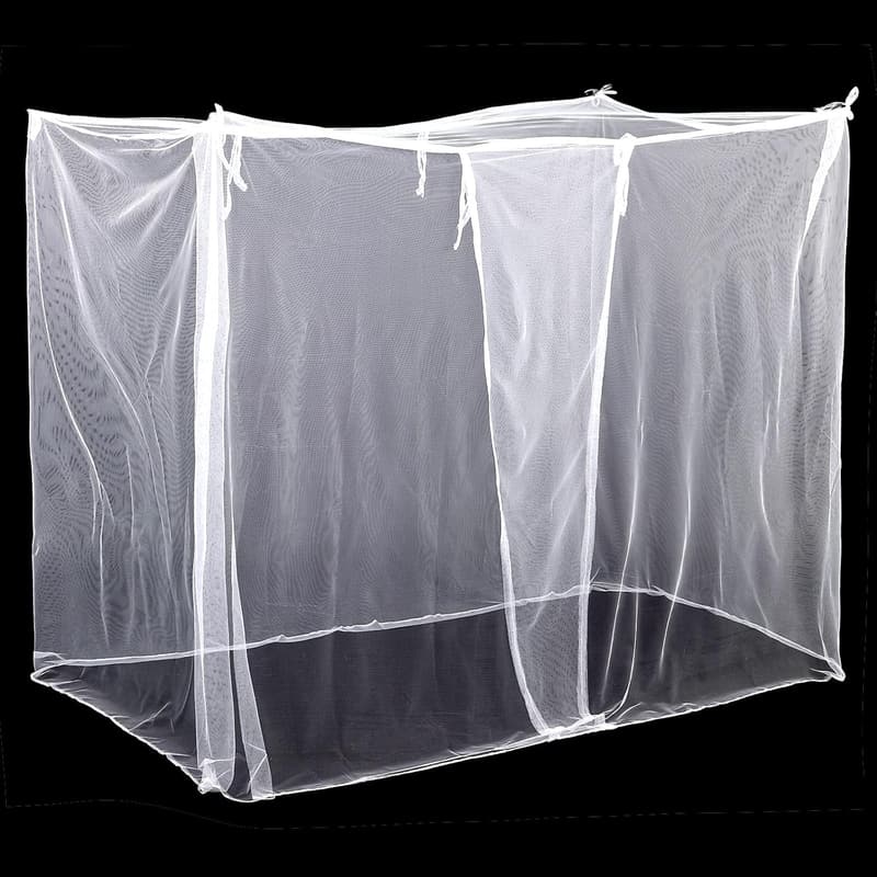 Rectangular Mosquito Net for Beds - Outdoor & Travel (White)