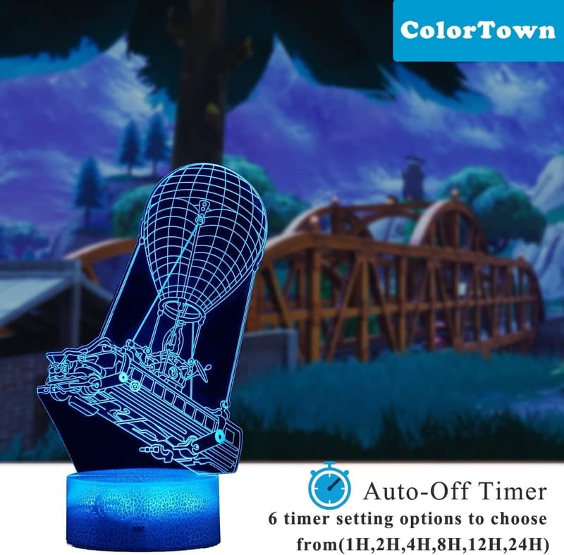 Gamer Gift: 3D Night Light with Remote & Smart Touch
