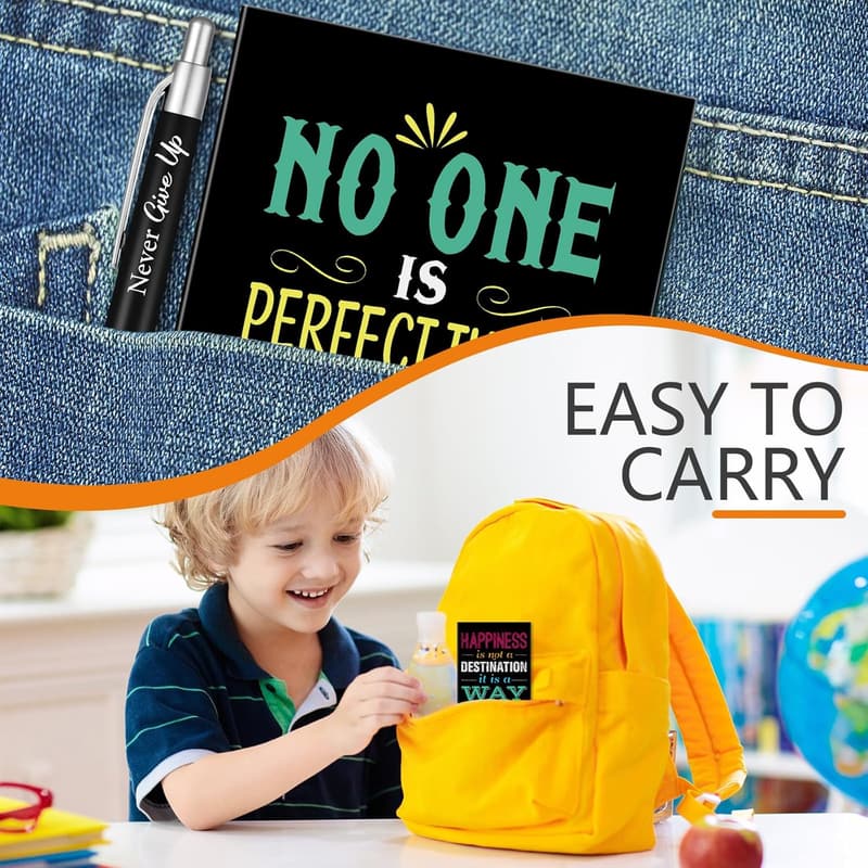 Inspirational Gift Set: 72 Motivational Pens & Notepads for Women