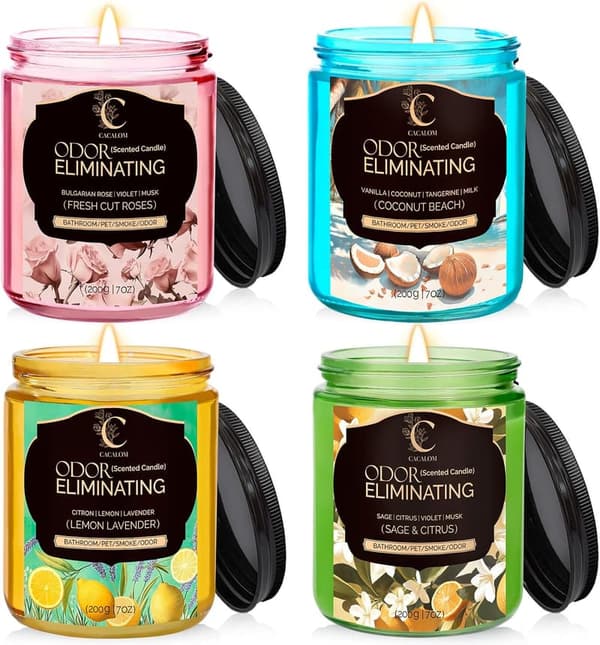Pet Scented Soy Candles - 4 Pack for Home Relaxation