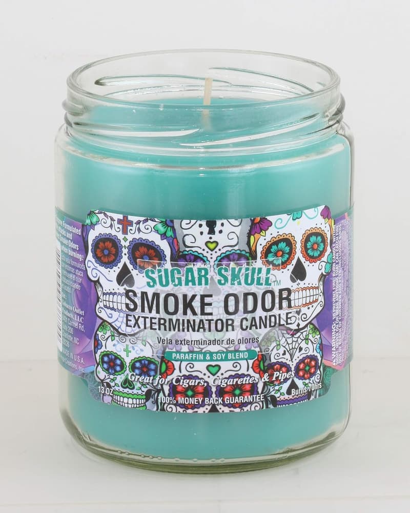 Sugar Skull Smoke Odor Exterminator Candles, 13oz, Pack of 2