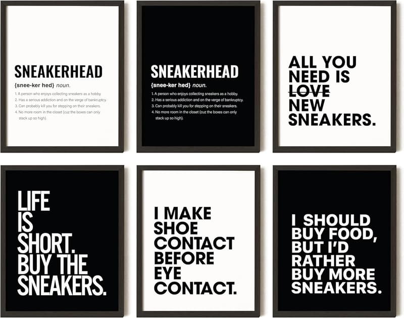 Sneakerhead Wall Art Prints for Teen Boys (8x10 Unframed)