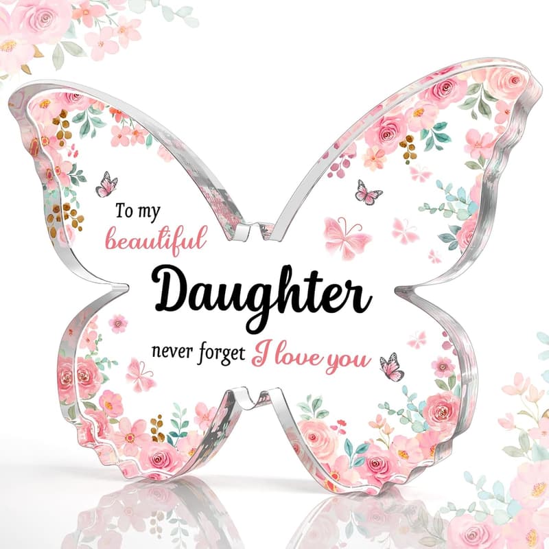 Mother's Day Butterfly Acrylic Plaque for Daughter