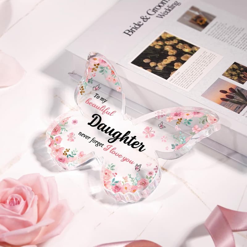 Mother's Day Butterfly Acrylic Plaque for Daughter
