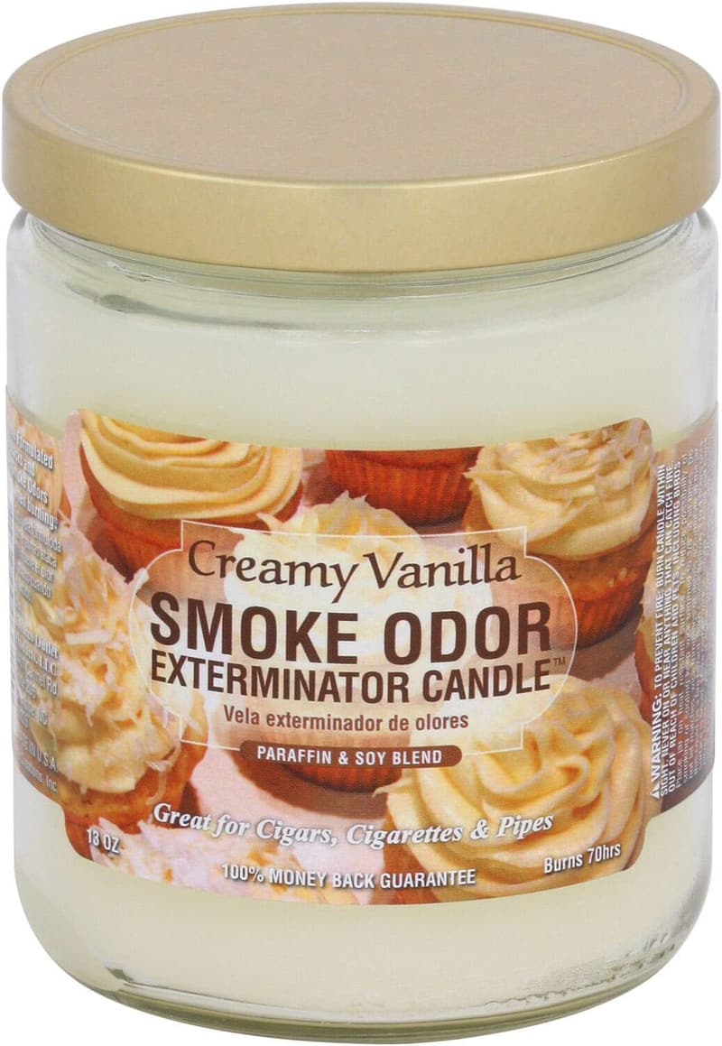 Creamy Vanilla Smoke Odor Exterminator Candle - 13 oz Jar (2 Pack)