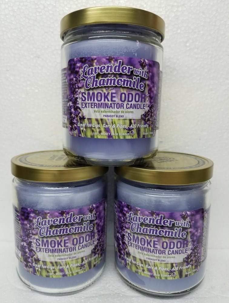 Lavender Chamomile Candle Set (3) - 13 oz Odor Exterminator