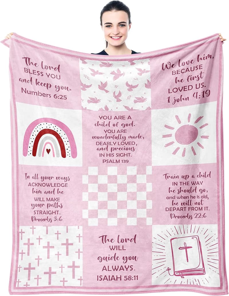 Baptism Gift Blanket for Girls - 40