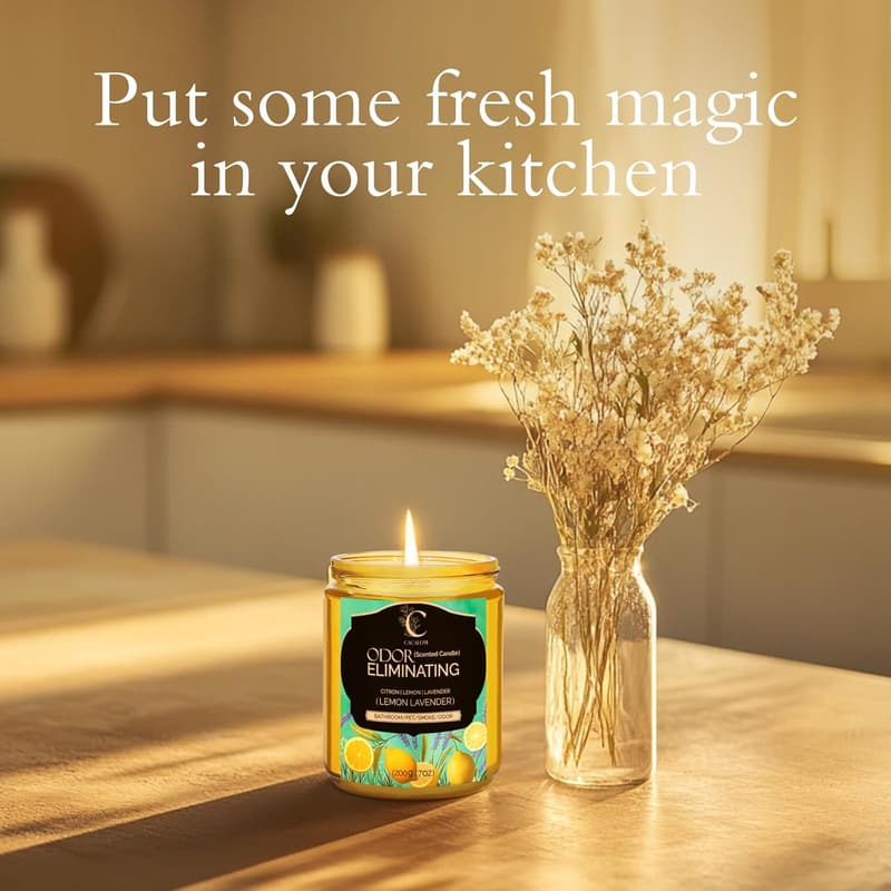 Lavender Soy Candle for Home - 50+ Hours Burn Time