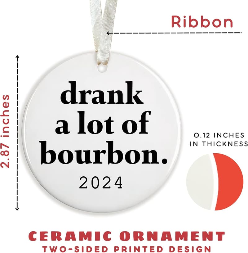 Bourbon Ceramic Ornaments for Christmas 2024