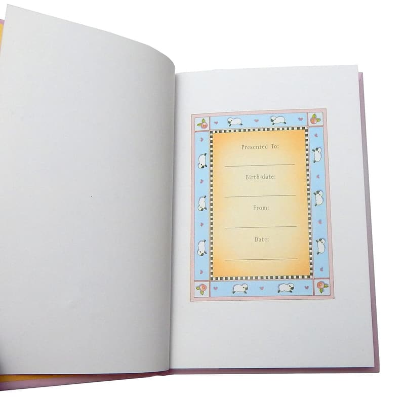 Baby Girl's First Bible with Pewter Baptism Guardian Angel Cross