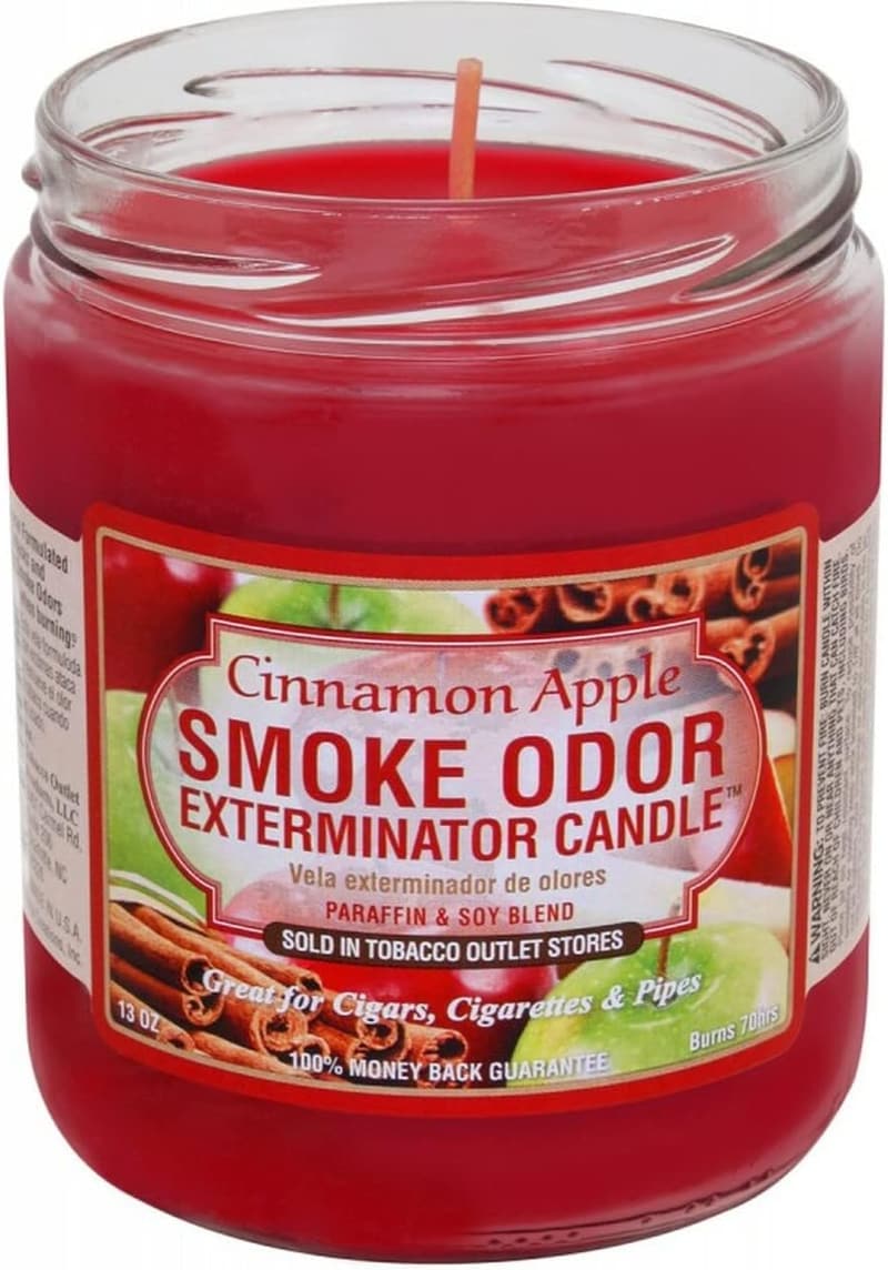Cinnamon Apple Smoke Odor Exterminator Jar Candles - Set of 3