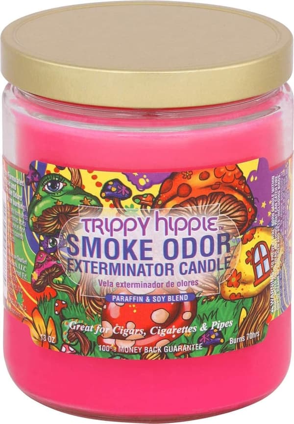 Smoke Odor Exterminator Candle - Trippy Hippie, 13 oz, 2-Pack