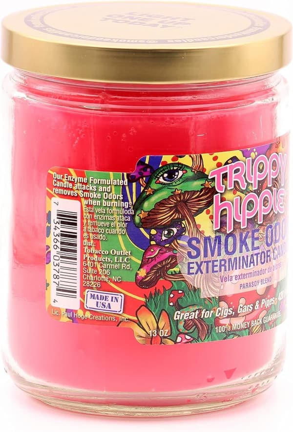 Smoke Odor Exterminator Candle - Trippy Hippie, 13 oz, 2-Pack