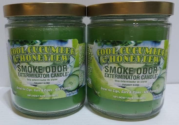 Cool Cucumber & Honeydew Odor-Eliminating Candles (Set of 2)