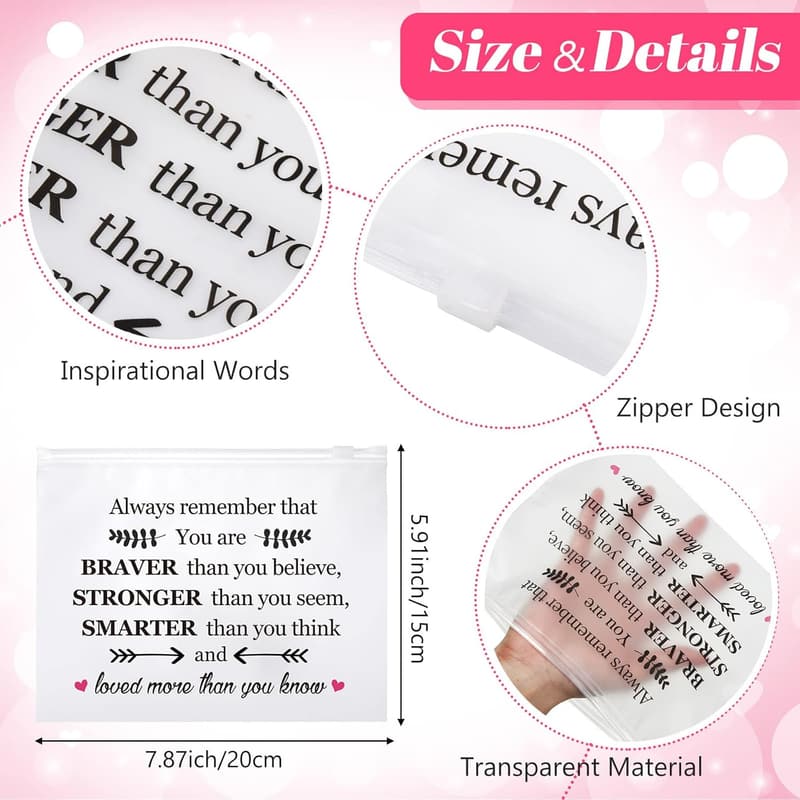 Inspirational Makeup Bag Set for Women - 50 Pcs Gifts
