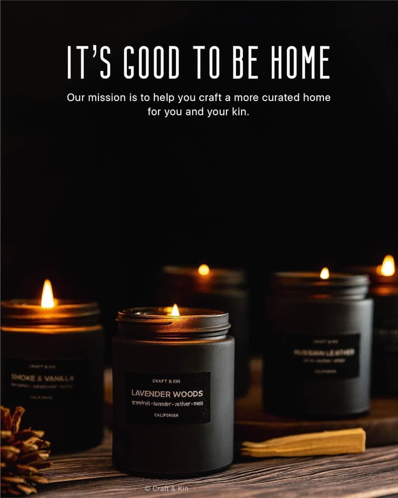 Father's Day Soy Wax Candle - Premium Smoke & Vanilla, 7.6 oz